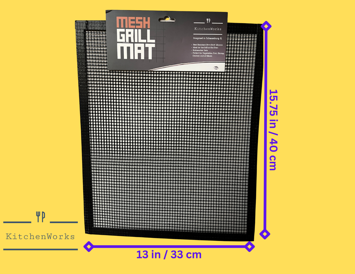 KitchenWorks Non-Stick Mesh Grill Mat - perfect for grilling, smoking and oven cooking