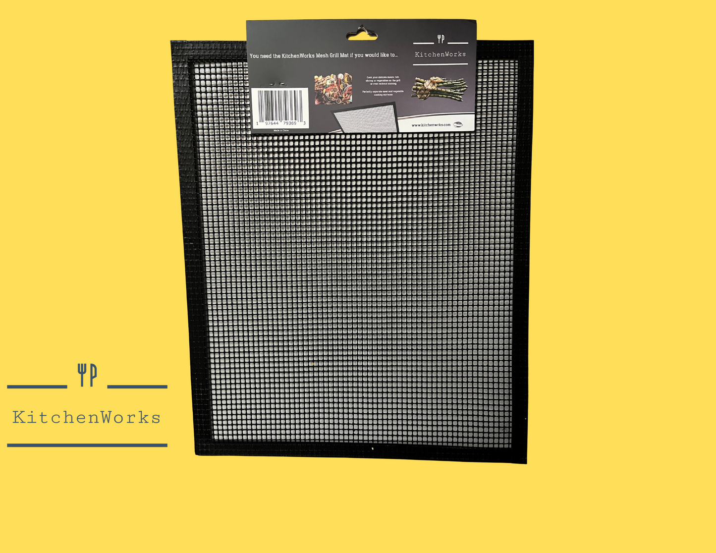 KitchenWorks Non-Stick Mesh Grill Mat - perfect for grilling, smoking and oven cooking